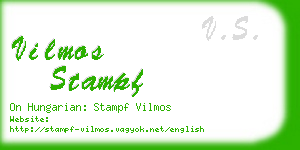 vilmos stampf business card